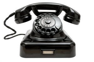 Old-fashioned phone isolated on a white background - 789marketing