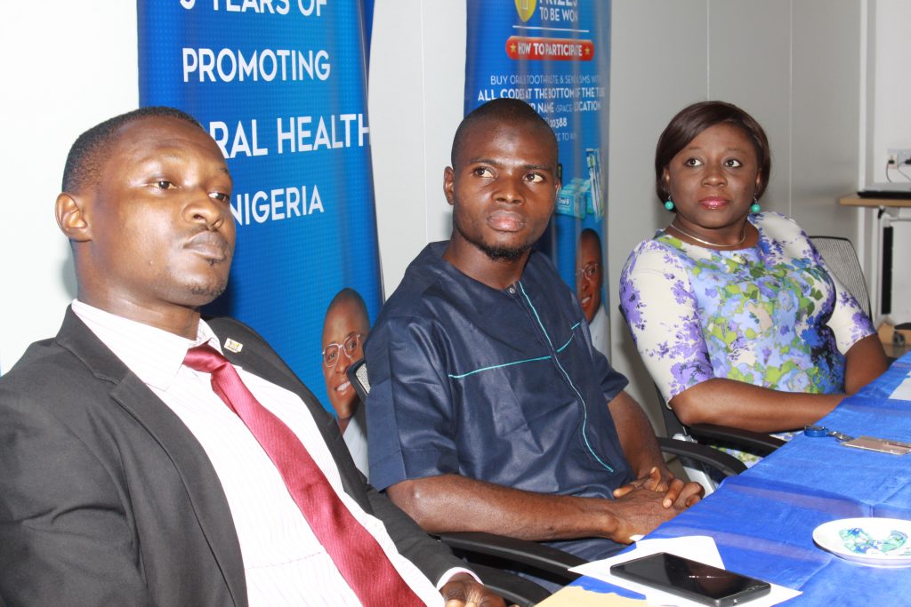 Left to Right: Adalemo Olawale Mujib- Lagos State Lottery Board (LSLB), Mr. Abideen- The Consumer Protection Council, Executive Officer Rep of Lagos State Office, Tolulope Adedeji- Brand Marketing Director P&G Nigeria - 789marketing