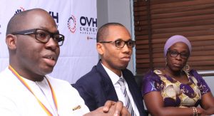 Chief Executive Officer, Yomi Awobokun; GM Corporate Services, Azeez Omosun and Chief Sales Officer, Mrs. Olaposi Williams, all of OVH Energy Marketing Ltd, at a media parley to announce  the company’s name change from Oando Marketing to OVH Energy,  held at OVH Energy Marketing Corporate headquarters in Apapa Lagos, on Thursday October 13th 2016 - 789marketing 